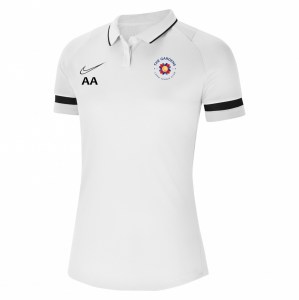 Nike Womens Academy 21 Performance Polo (W) White-Black-Black-Black