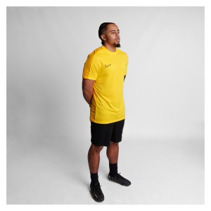 Nike Academy 23 Short Sleeve Training Top Tour Yellow-University Gold-Black