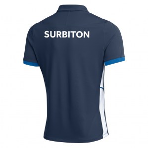 Nike Dri-FIT Academy 25 Polo - Obsidian/Royal Blue/White