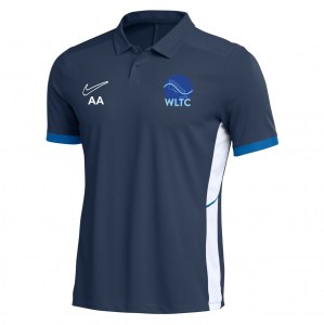 Nike Dri-FIT Academy 25 Polo - Obsidian/Royal Blue/White