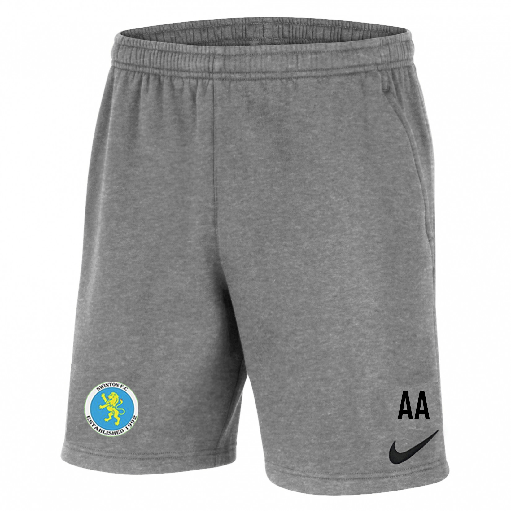 Nike Team Club 20 Fleece Shorts (M) Dark Grey Heather-Black-Black