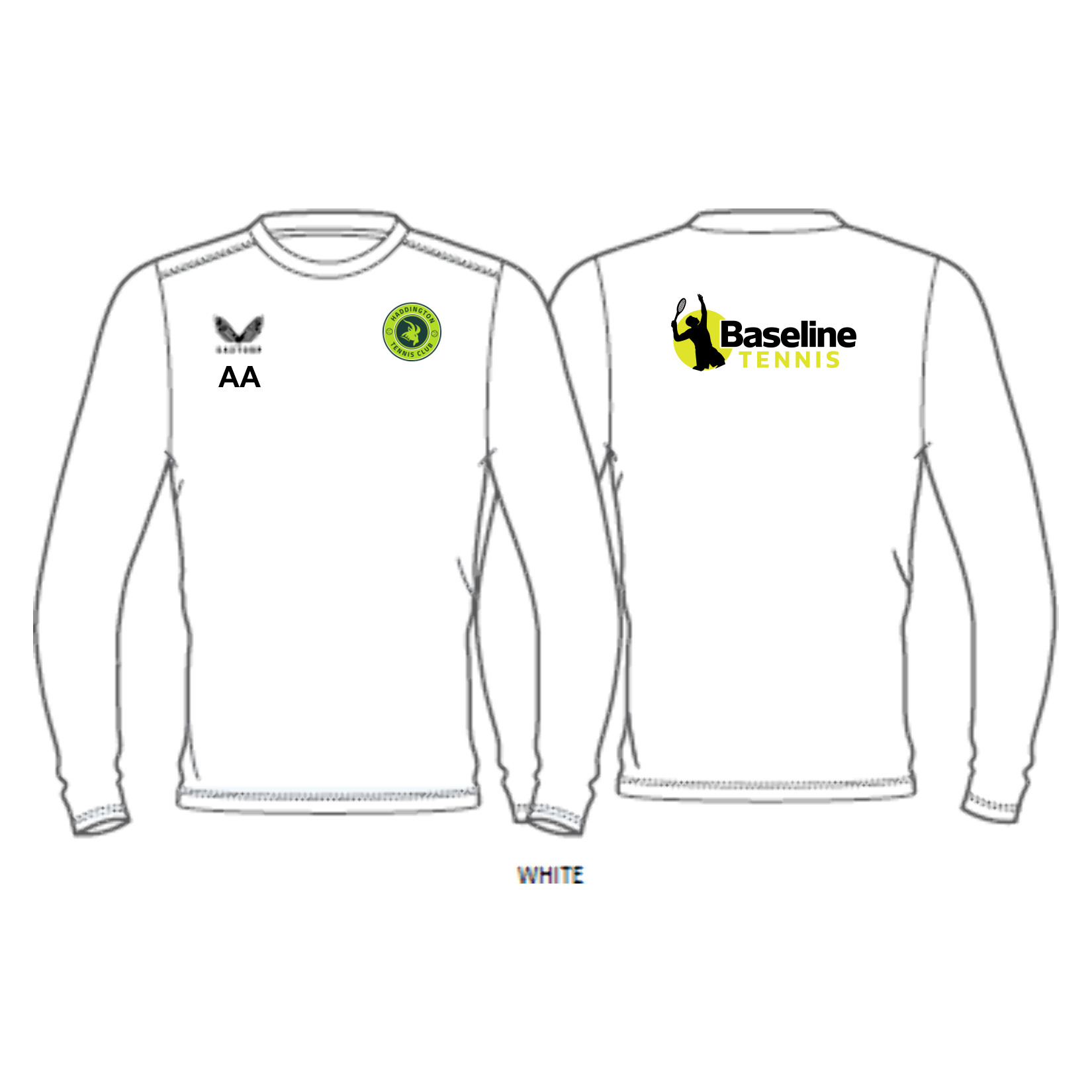 Castore Long Sleeve Training Tee - White/Black