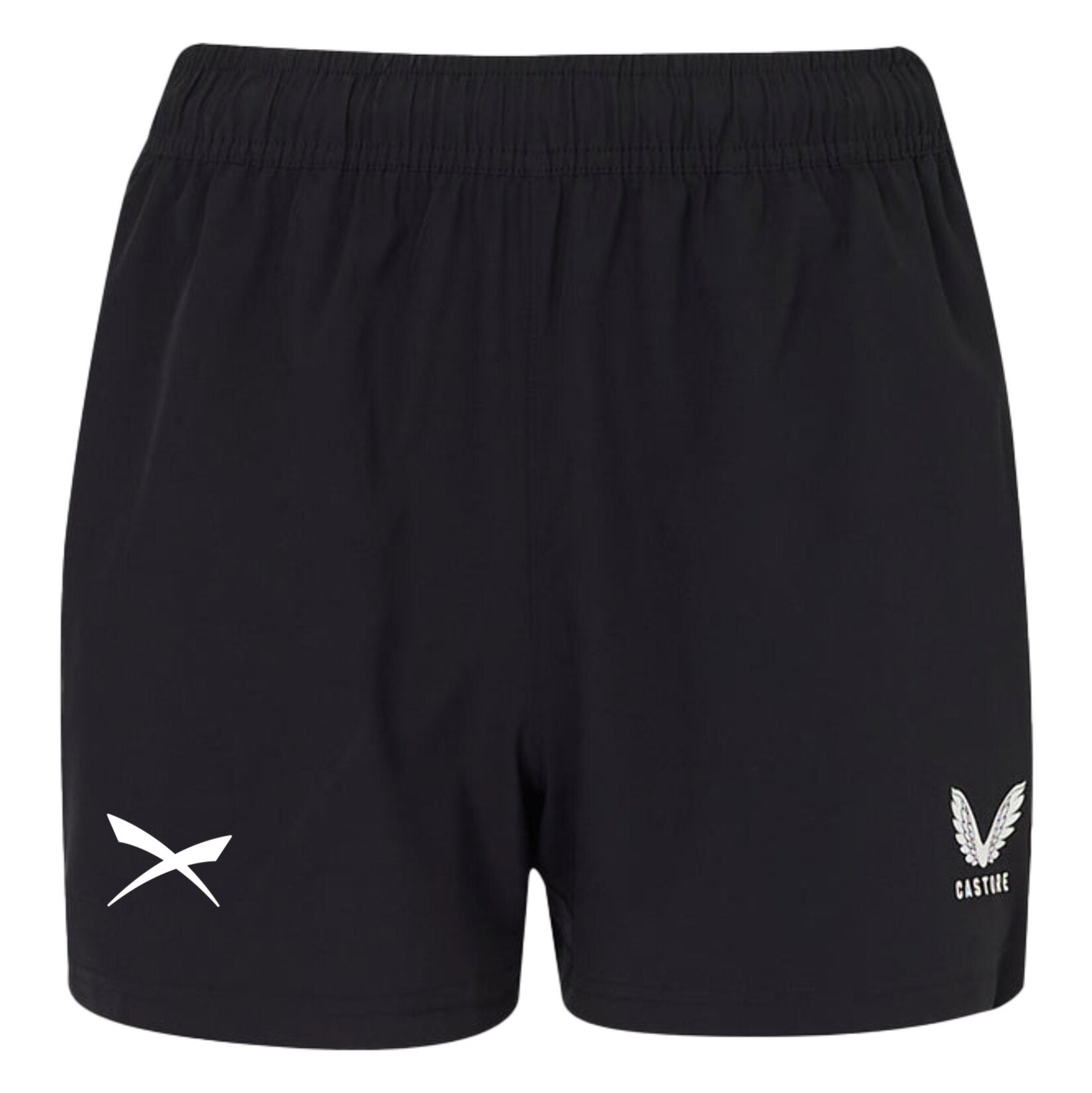 Castore Woven Womens Training Shorts (Zip Pockets) - Black/White