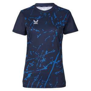 Castore Womens SS Training Printed Tee (W) Navy-Imperial Blue
