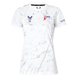 Castore Womens Marble Printed Short Sleeve Training Tee (W) White-Grey