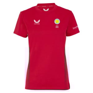 Castore Womens Short Sleeve Training Tee (W) Red-White
