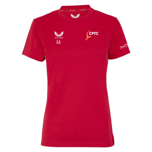 Castore Womens Short Sleeve Training Tee (W) Red-White
