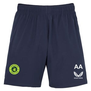 Castore Woven Womens Training Shorts (Zip Pockets) - Navy/White