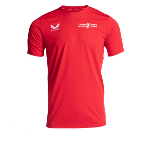 Castore Short Sleeve Training T-Shirt Red-White
