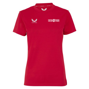 Castore Womens Short Sleeve Training Tee (W) Red-White