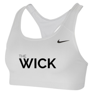 Nike Womens Swoosh Medium-Support Sports Bra White-Black