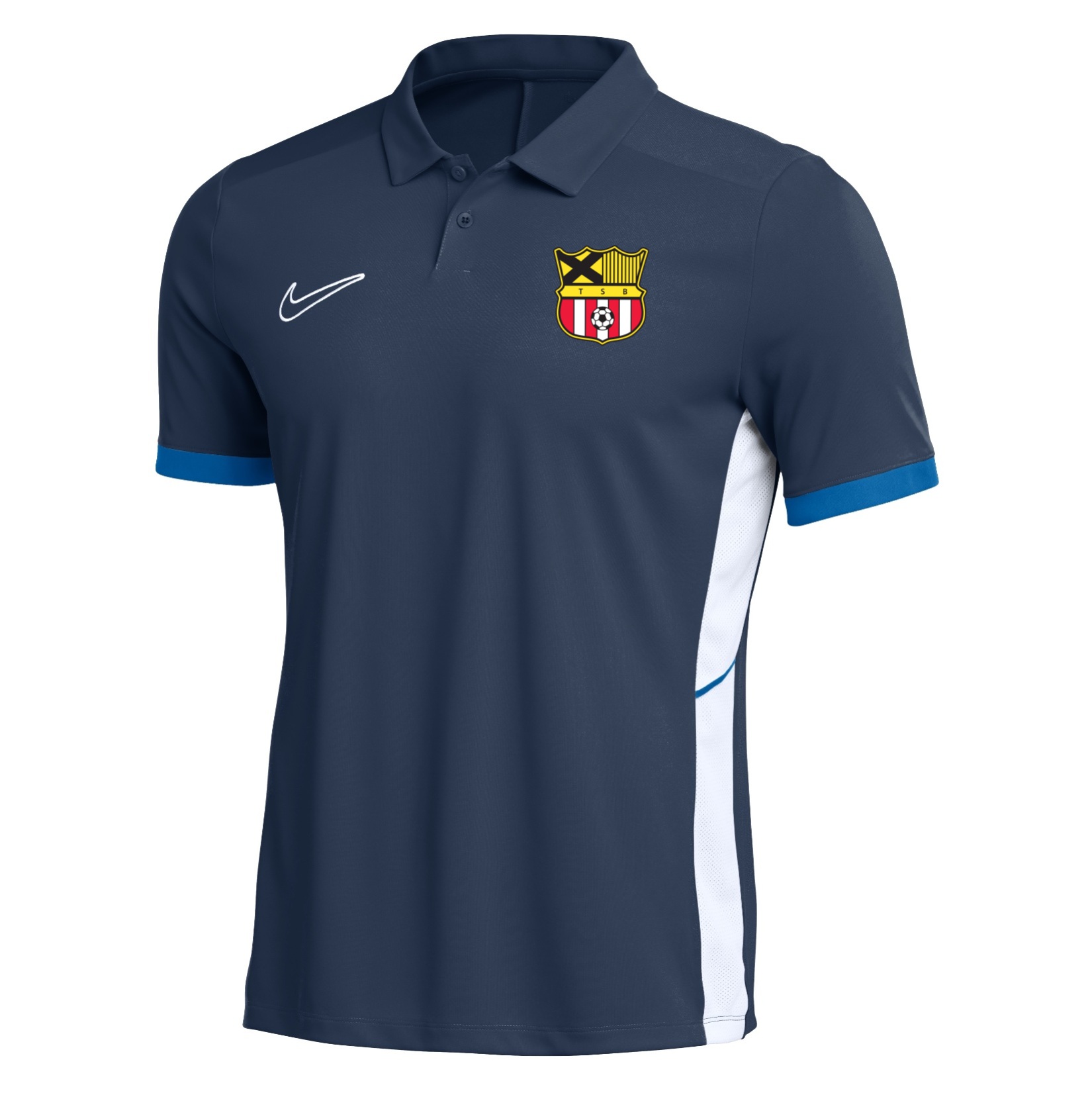 Nike Dri-FIT Academy 25 Polo - Obsidian/Royal Blue/White