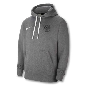 Nike Team Club 20 Fleece Hoodie (M) Charcoal Heather-White-White