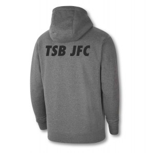Nike Team Club 20 Fleece Hoodie (M) Charcoal Heather-White-White