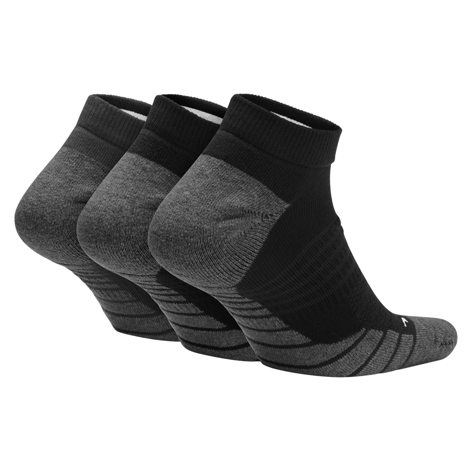 Nike Everyday Max Cushioned Training No-Show Socks (3 Pairs) Black-Anthracite-White