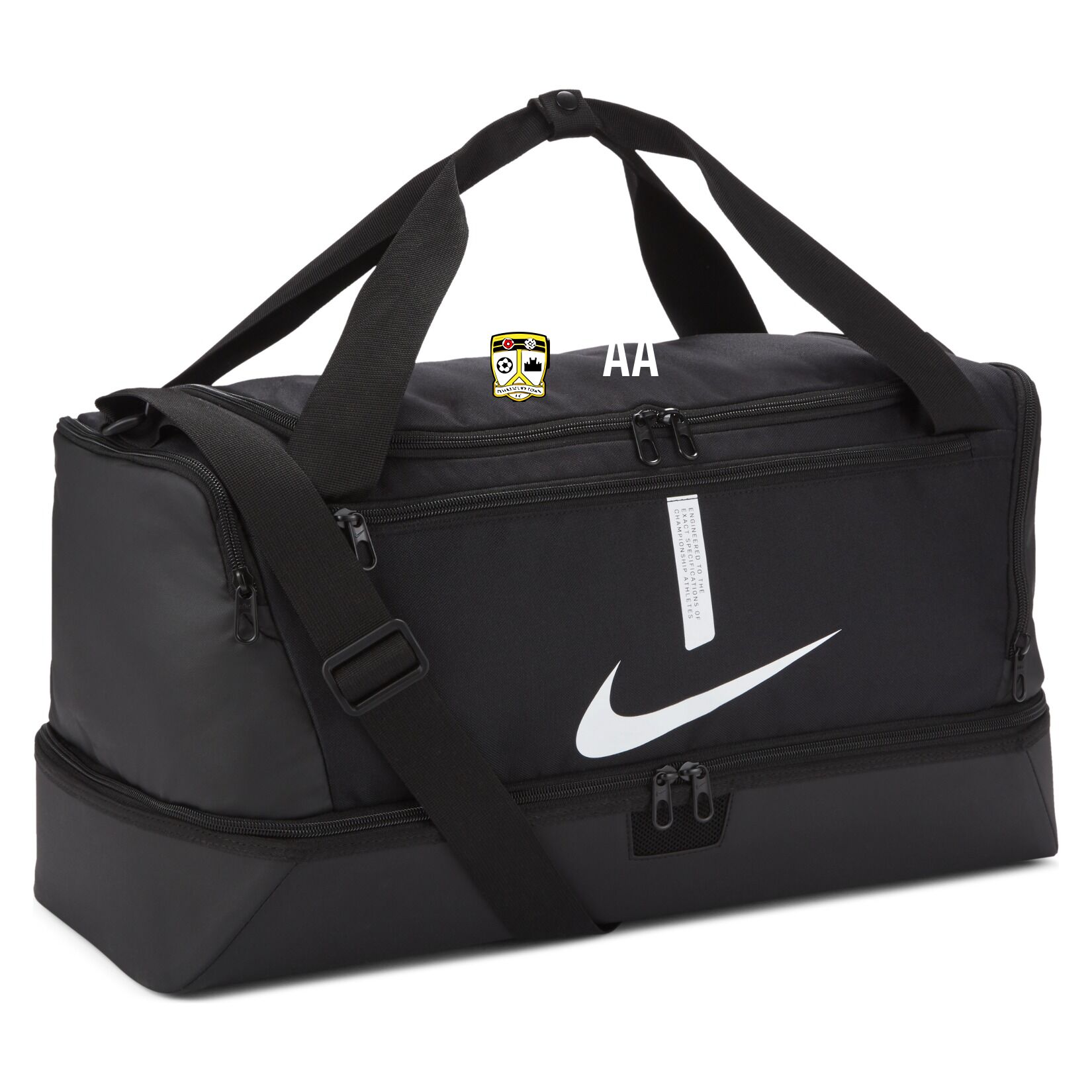 Nike Academy Team Hardcase Duffel Bag (Medium) - Black/Black/White