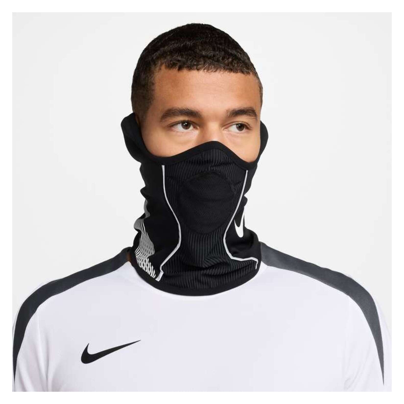 Nike Academy Dri-FIT Football Snood - Black/White/Black