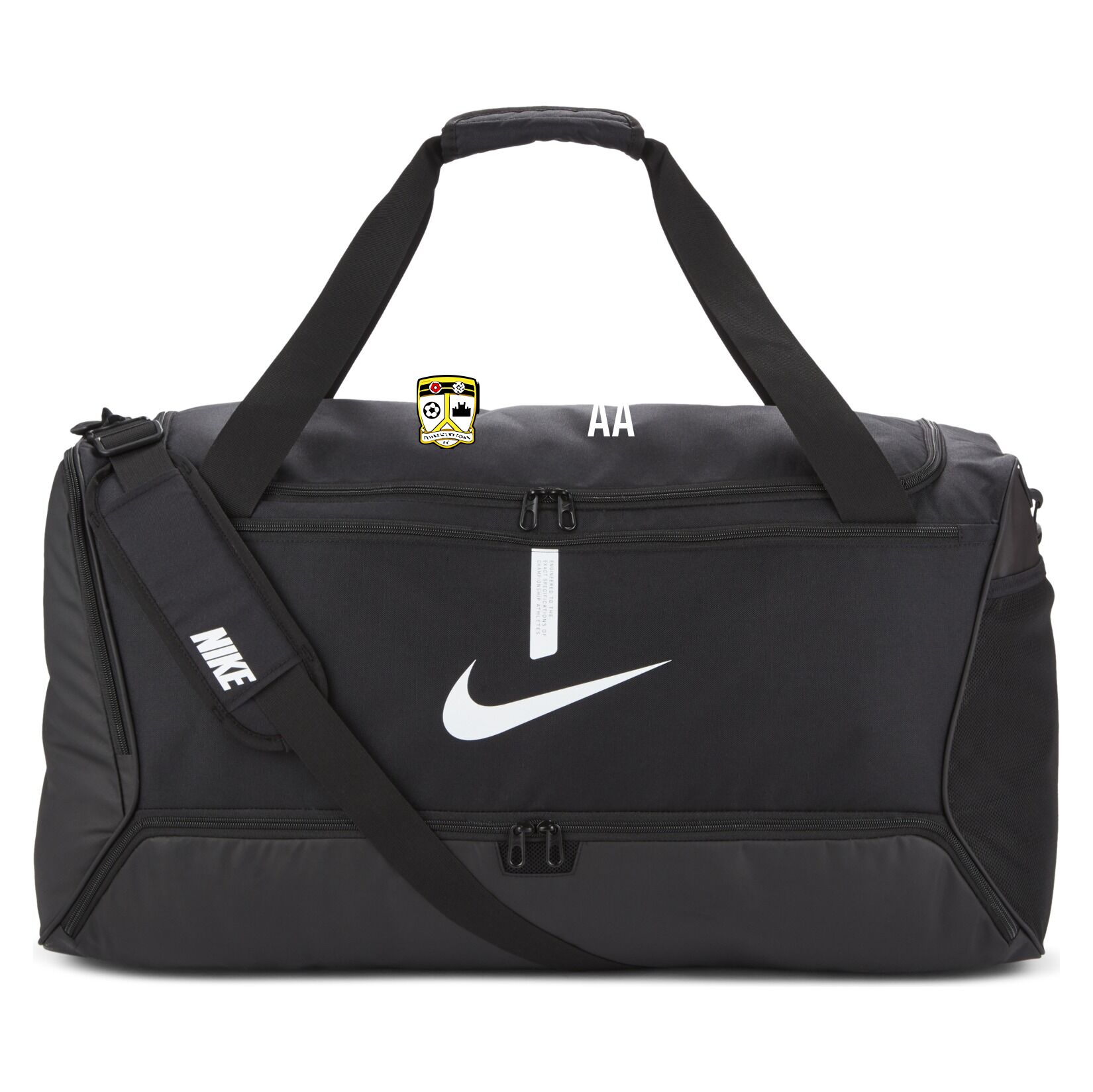 Nike Academy Team Duffel Bag (Large) - Black/Black/White