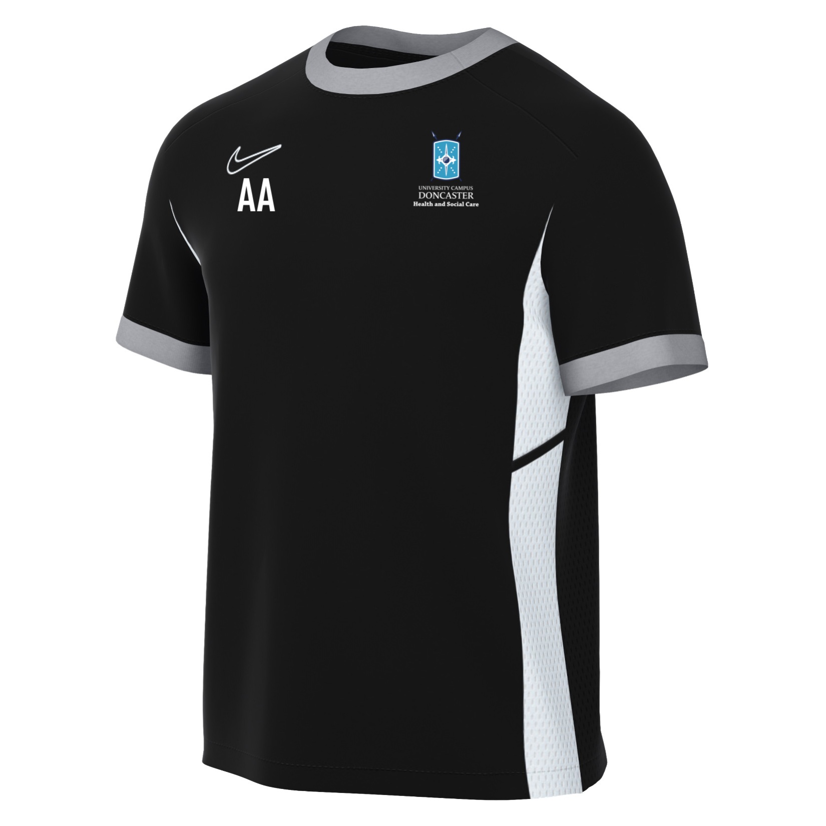 Nike Academy 25 Short-Sleeve Training Top - Black/White/White