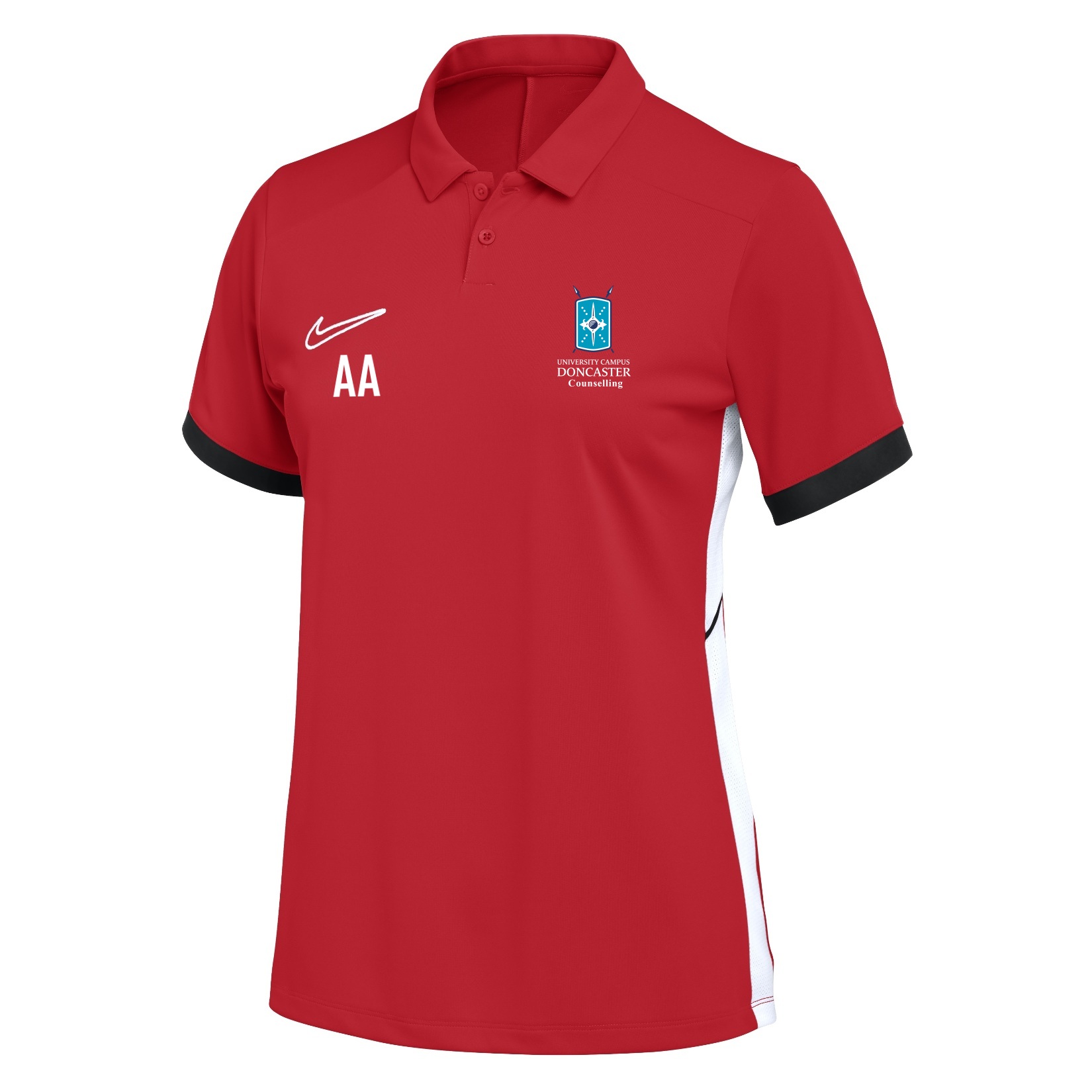 Nike Dri-FIT Academy 25 Polo (W) - University Red/Gym Red/White
