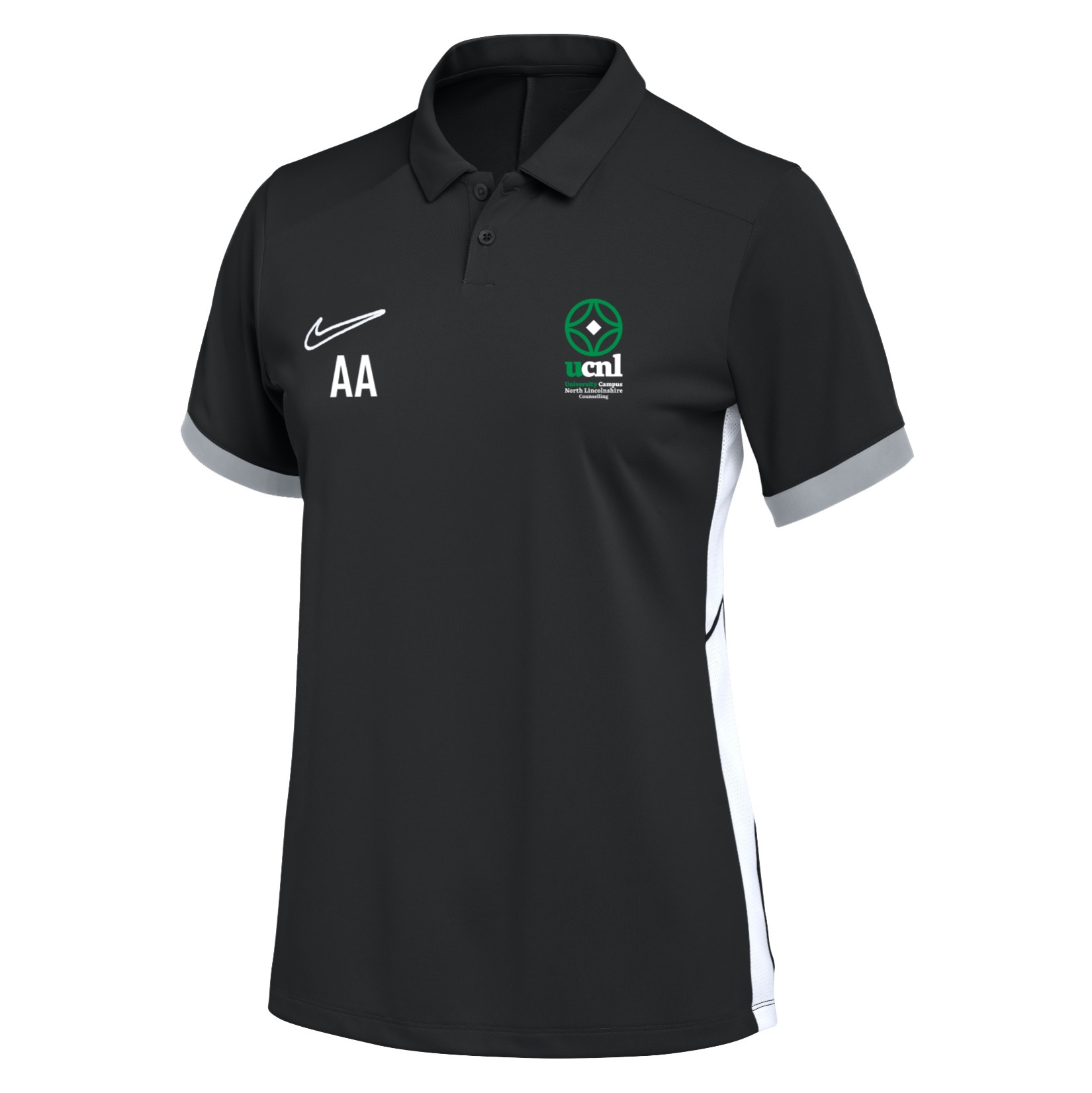 Nike Dri-FIT Academy 25 Polo (W) - Black/White/White