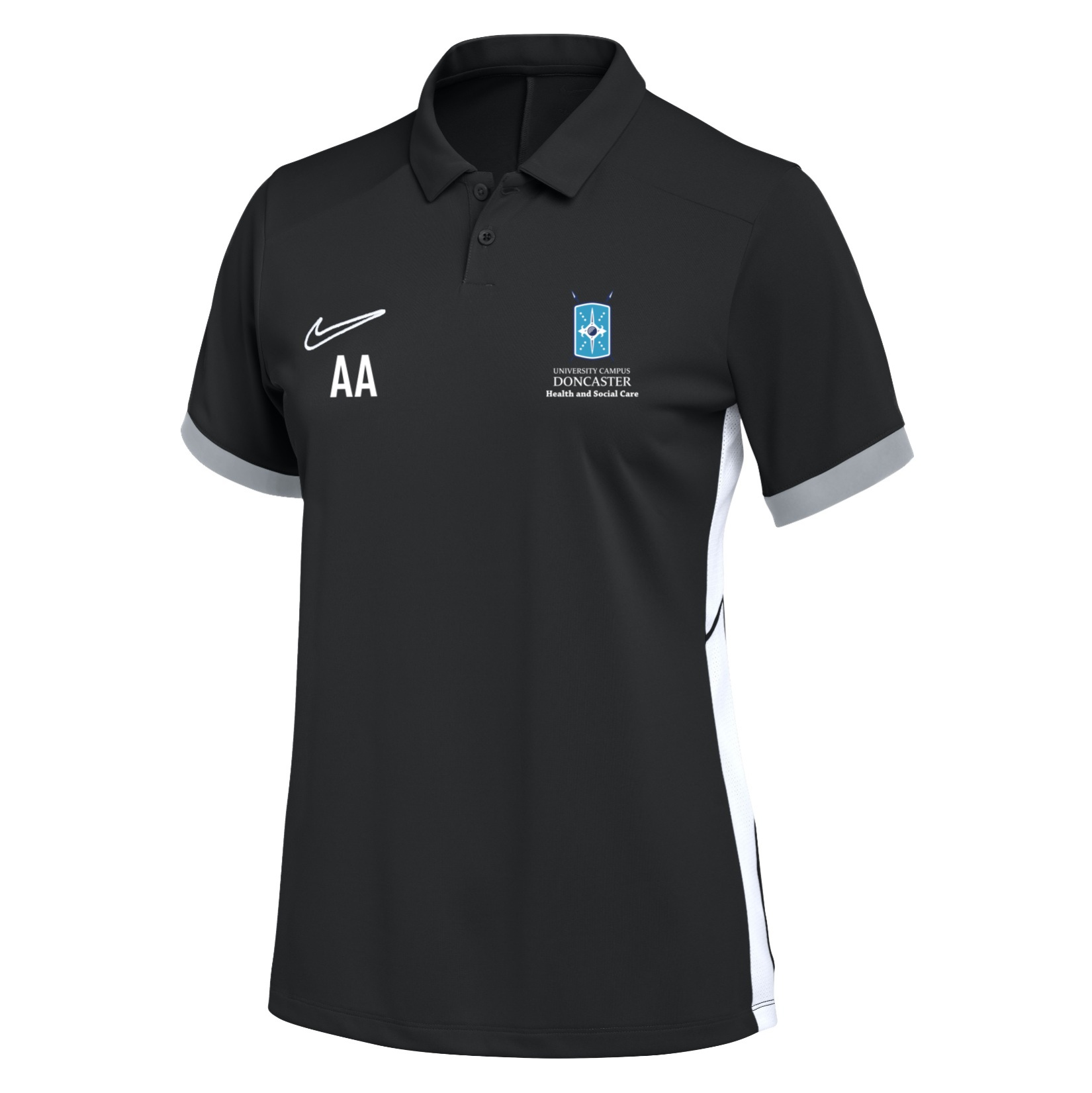 Nike Dri-FIT Academy 25 Polo (W) - Black/White/White