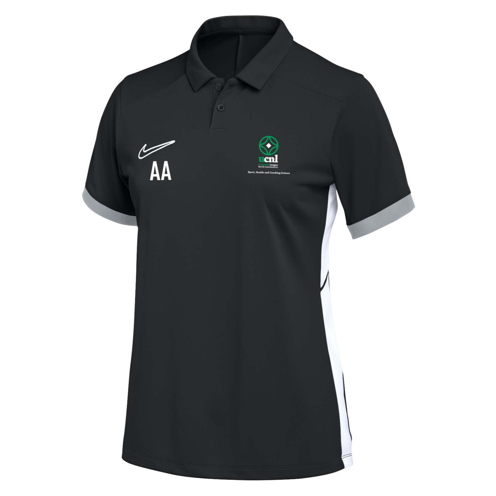 Nike Dri-FIT Academy 25 Polo (W) - Black/White/White