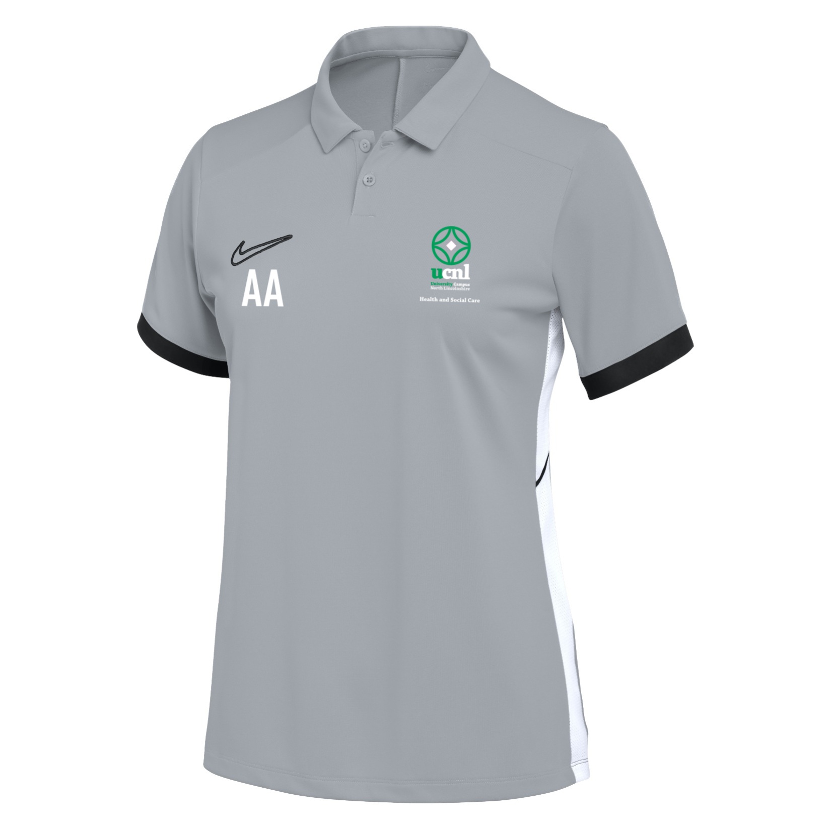 Nike Dri-FIT Academy 25 Polo (W) - Wolf Grey/Black/White