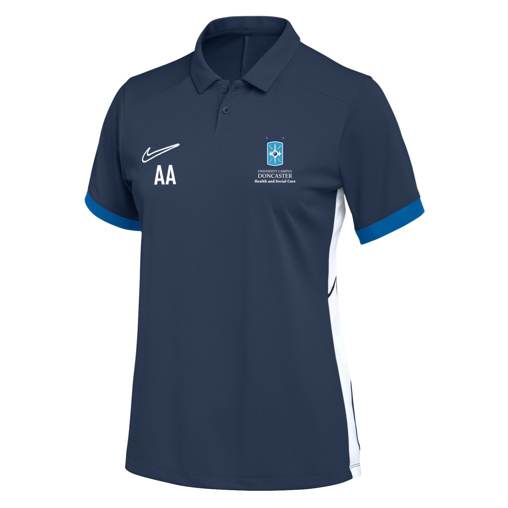 Nike Dri-FIT Academy 25 Polo (W) - Obsidian/Royal Blue/White