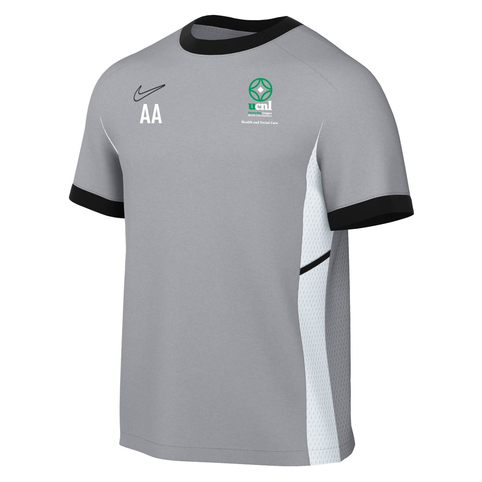 Nike Academy 25 Short-Sleeve Training Top - Wolf Grey/Black/White