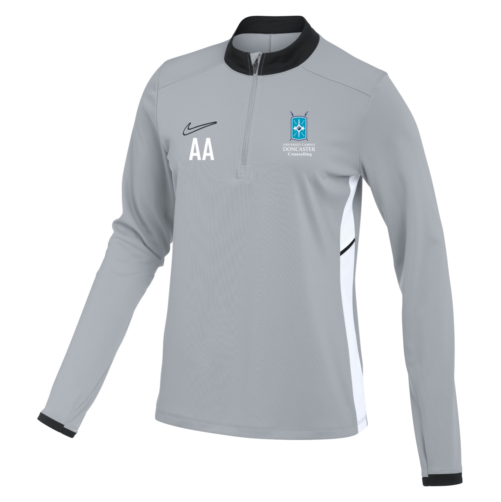 Nike Dri-FIT Academy 25 Drill Top (W) - Wolf Grey/Black/White