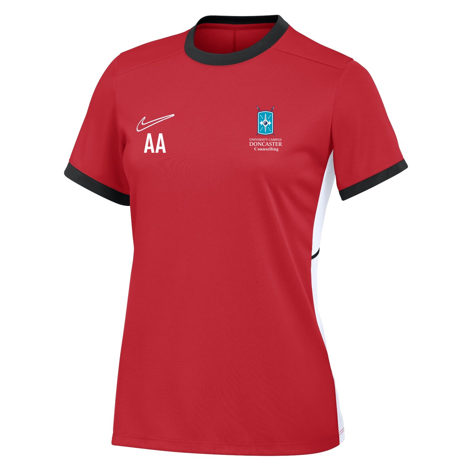 Nike Academy 25 Short-Sleeve Training Top (W) - University Red/Gym Red/White