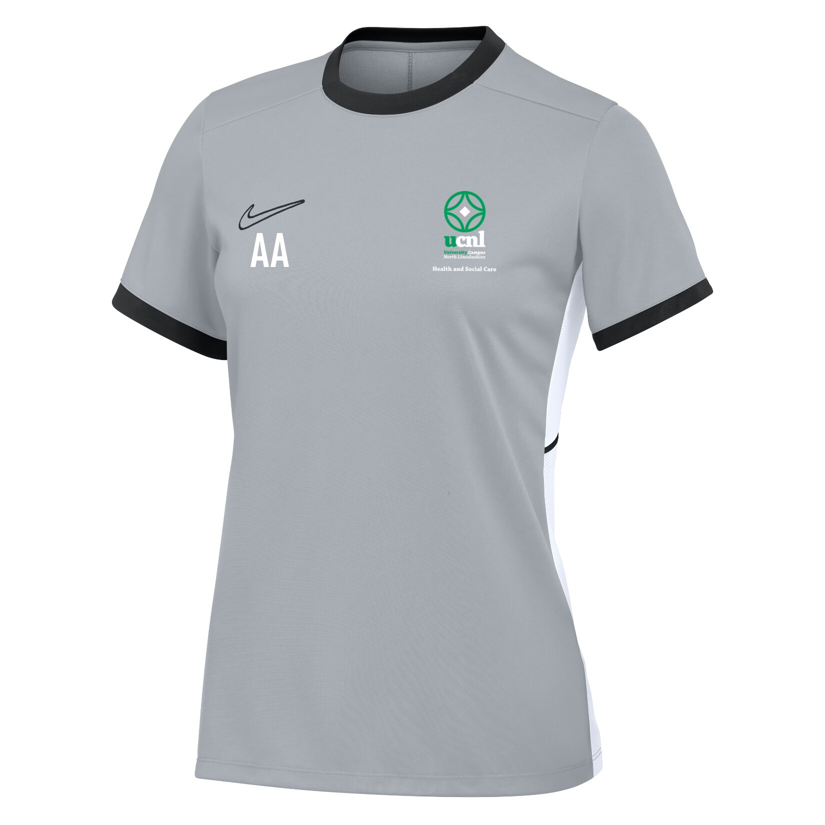 Nike Academy 25 Short-Sleeve Training Top (W) - Wolf Grey/Black/White
