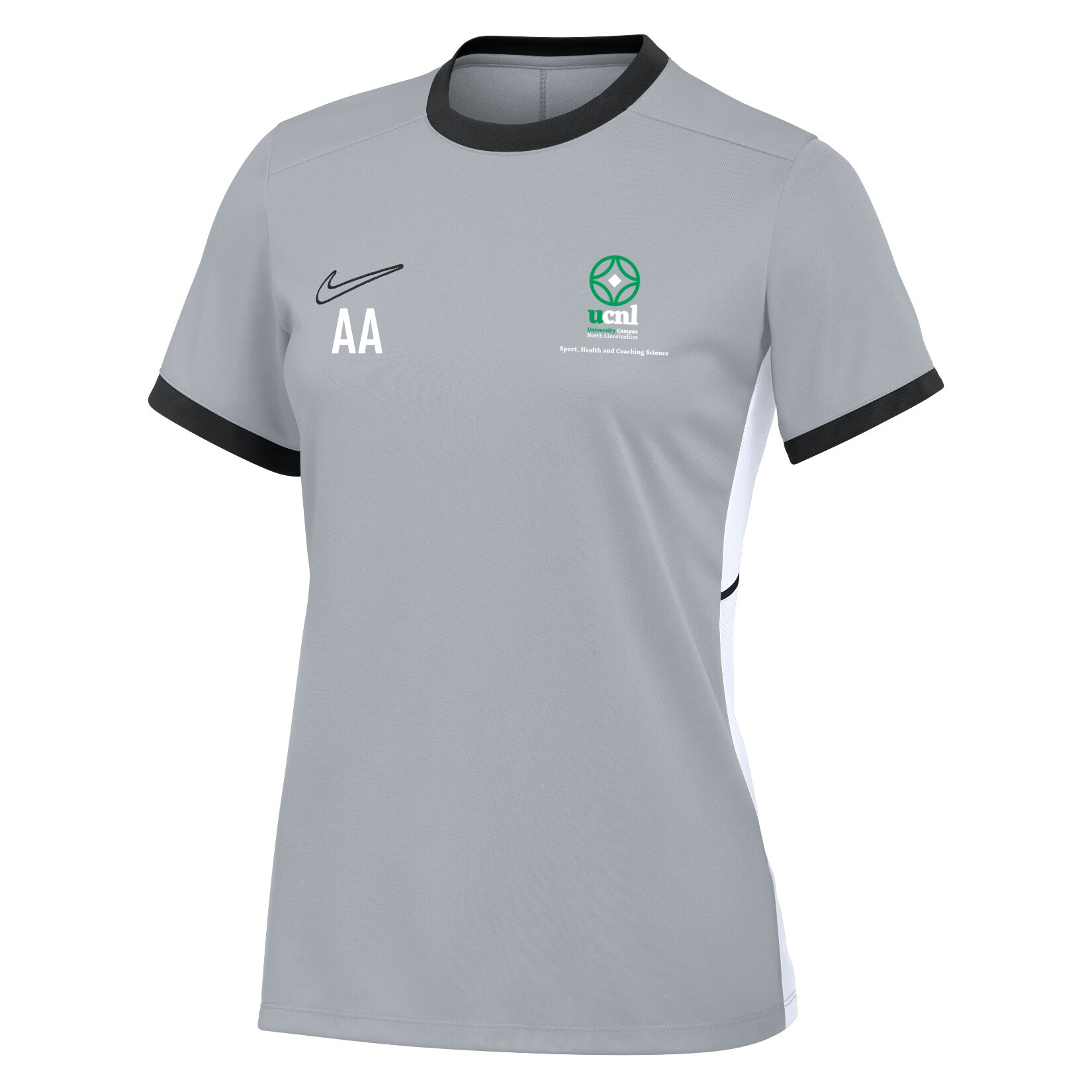 Nike Academy 25 Short-Sleeve Training Top (W) - Wolf Grey/Black/White