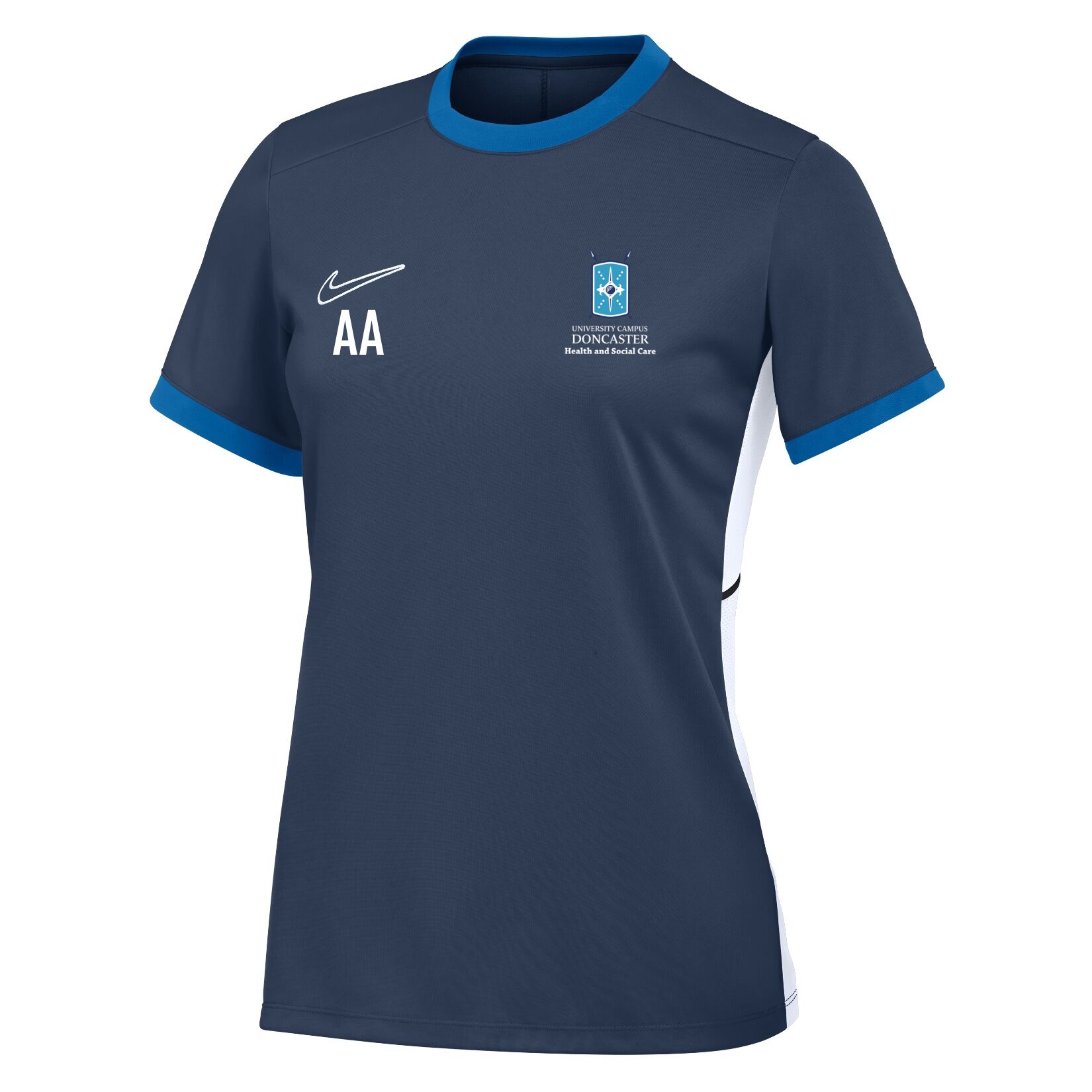 Nike Academy 25 Short-Sleeve Training Top (W) - Obsidian/Royal Blue/White