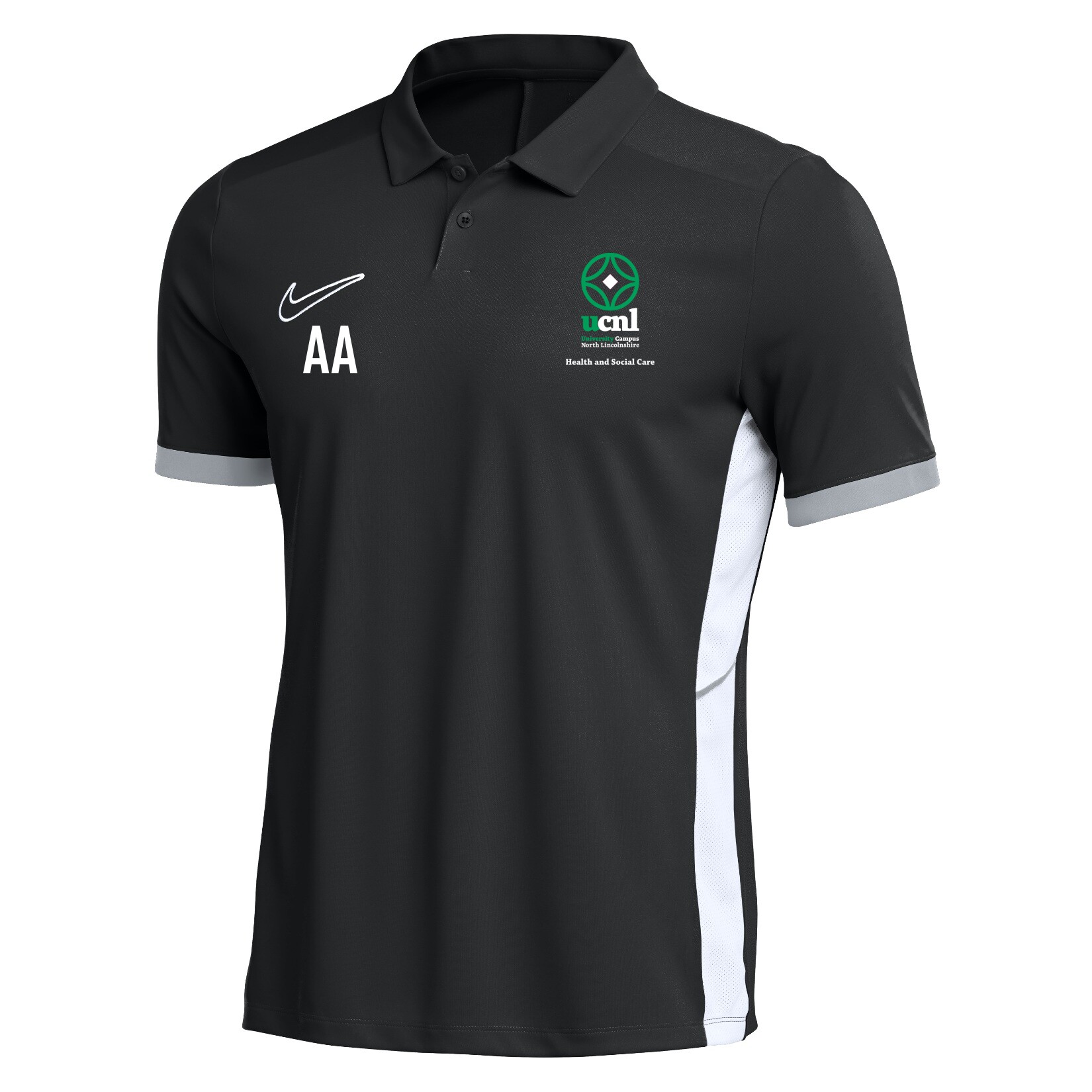 Nike Dri-FIT Academy 25 Polo - Black/White/White
