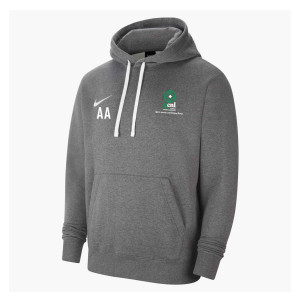 Nike Team Club 20 Fleece Hoodie (M) Charcoal Heather-White-White