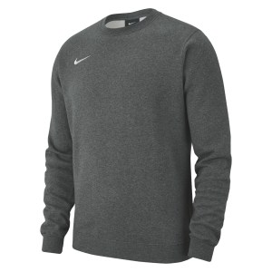 Nike Team Club 19 Crew Sweatshirt Charcoal Heathr-White