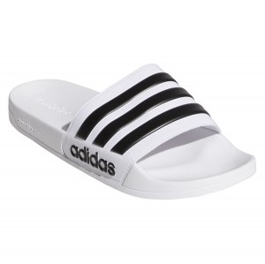 adidas Adilette Cloudfoam Slides White-Black