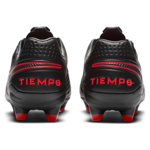 Nike Tiempo Legend 8 Pro Firm-Ground Boots Black-Dark Smoke Grey-Chile Red-Chile Red