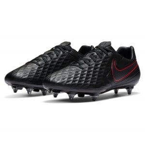Nike Tiempo Legend 8 Pro Soft-Ground Boots Black-Dark Smoke Grey-Chile Red-Chile Red
