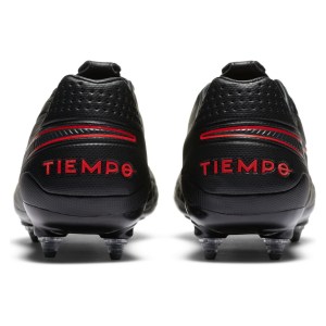 Nike Tiempo Legend 8 Pro Soft-Ground Boots Black-Dark Smoke Grey-Chile Red-Chile Red