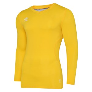 Umbro Elite V Neck Baselayer L/S Sv Yellow