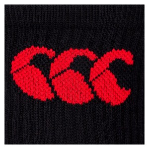 Canterbury Crew Socks 3 Pack Black-Red