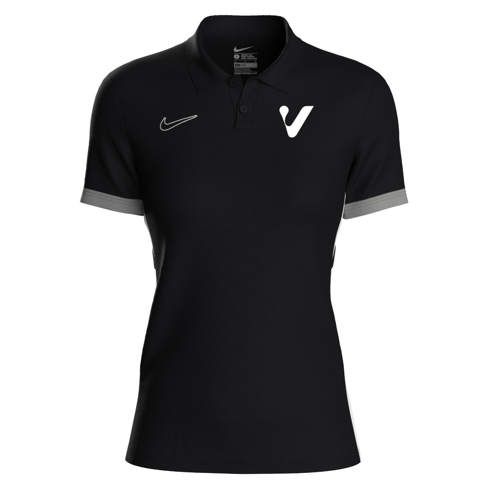 Nike Dri-FIT Academy 25 Polo (W) - Black/White/White