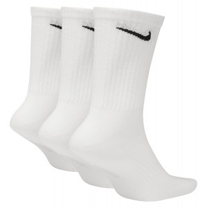Nike Everyday Lightweight Crew Training Socks (3 Pair) White-Black