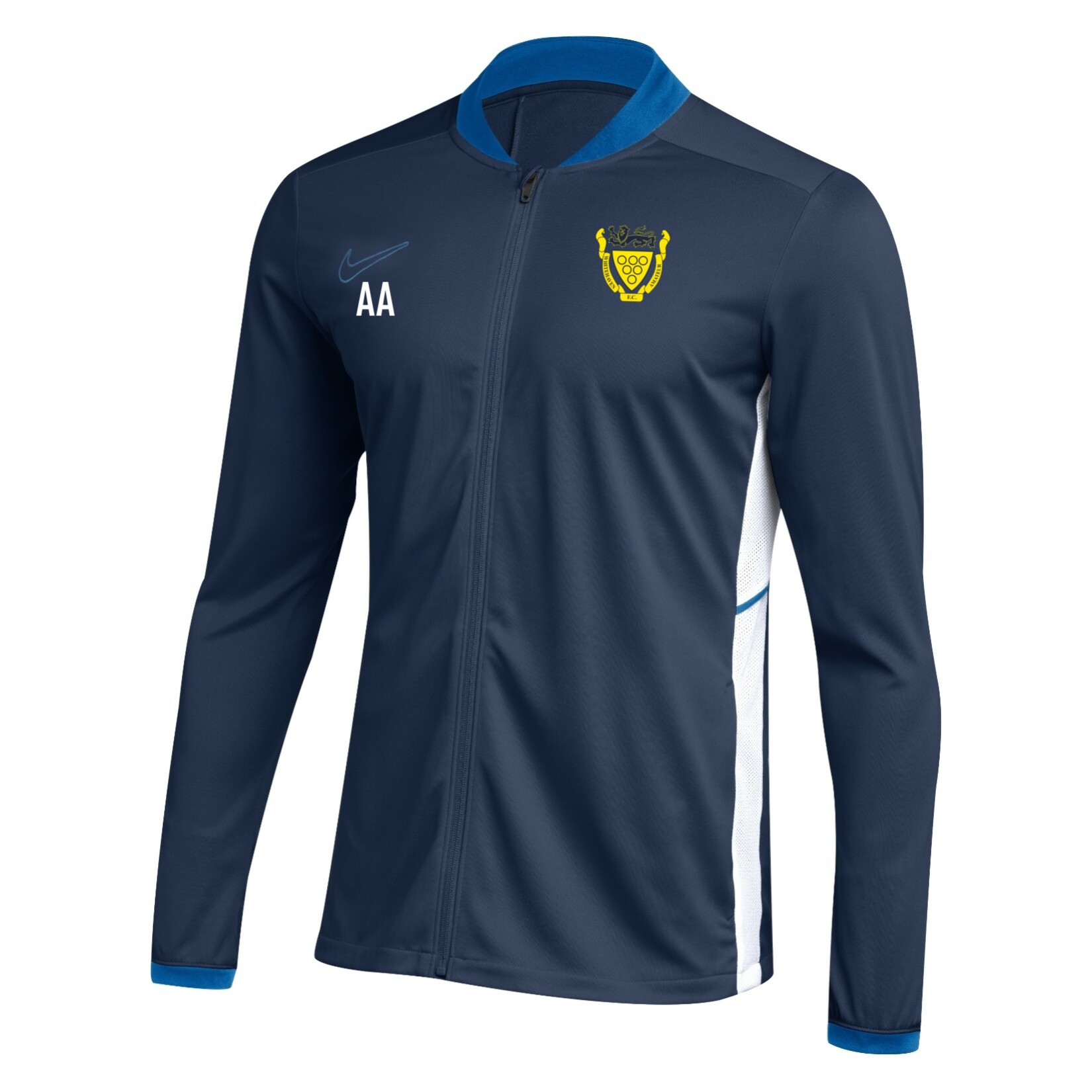Nike Dri-FIT Academy 25 Knit Track Jacket - Obsidian/Royal Blue/White