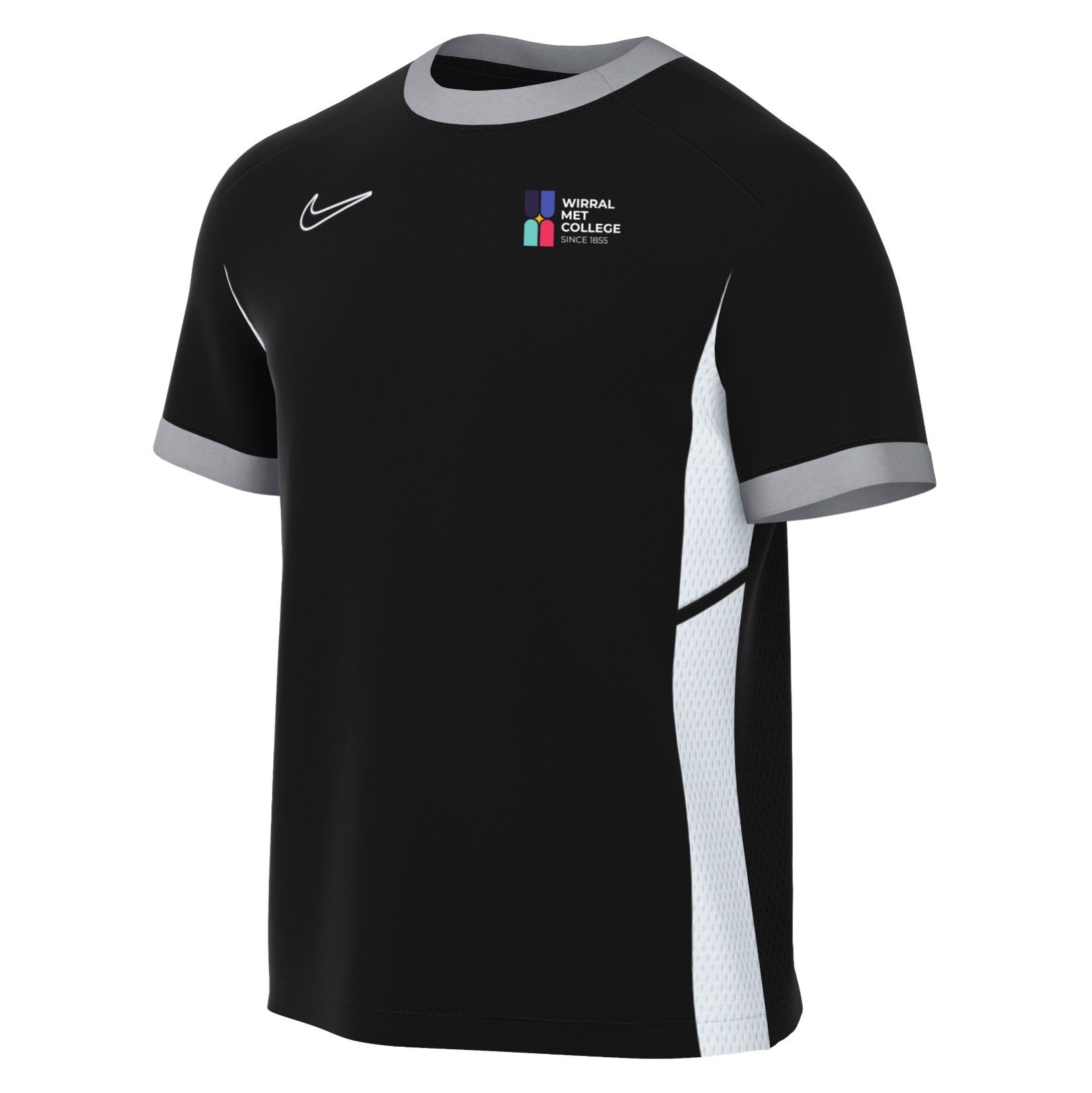 Nike Academy 25 Short-Sleeve Training Top - Black/White/White