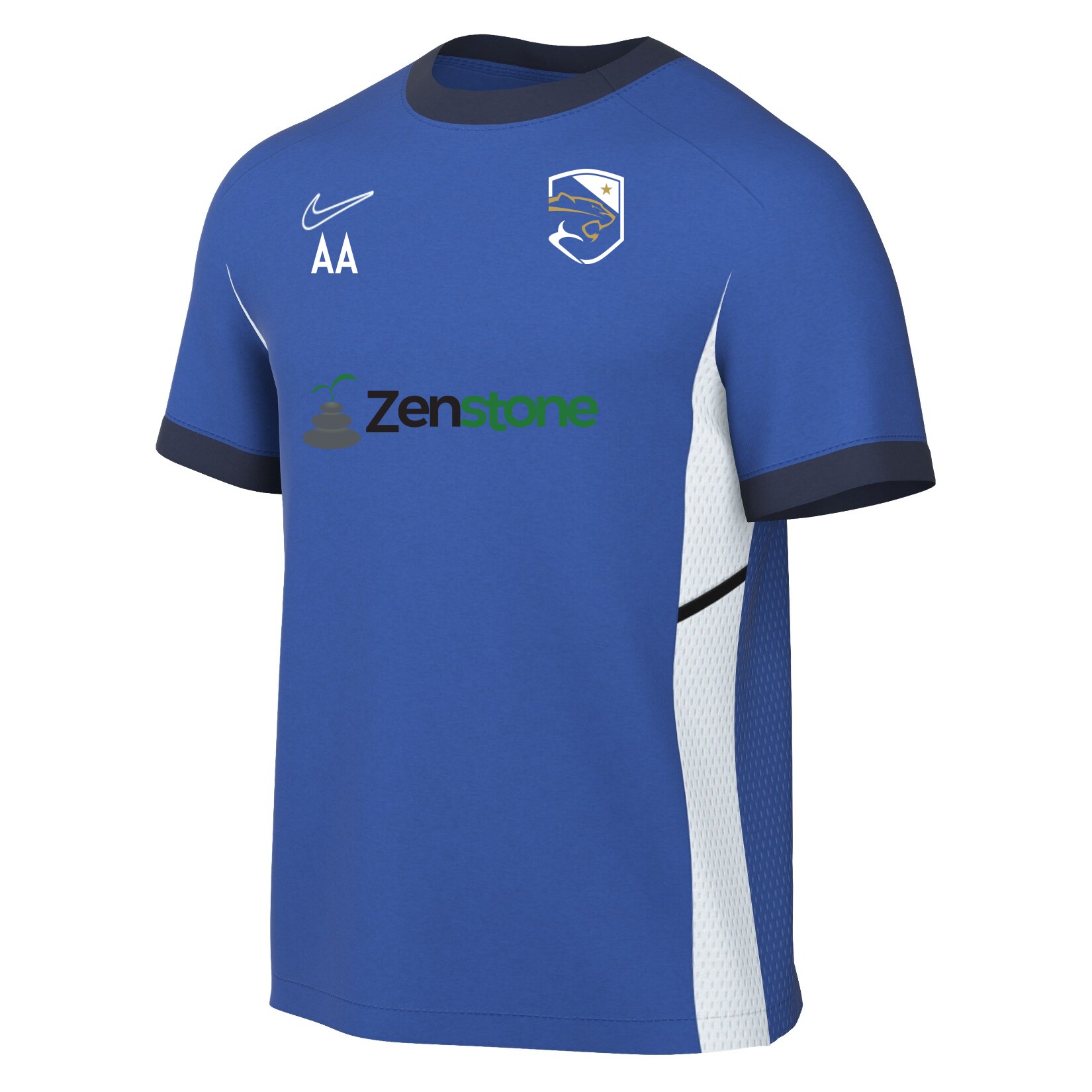 Nike Academy 25 Short-Sleeve Training Top - Royal Blue/Obsidian/White