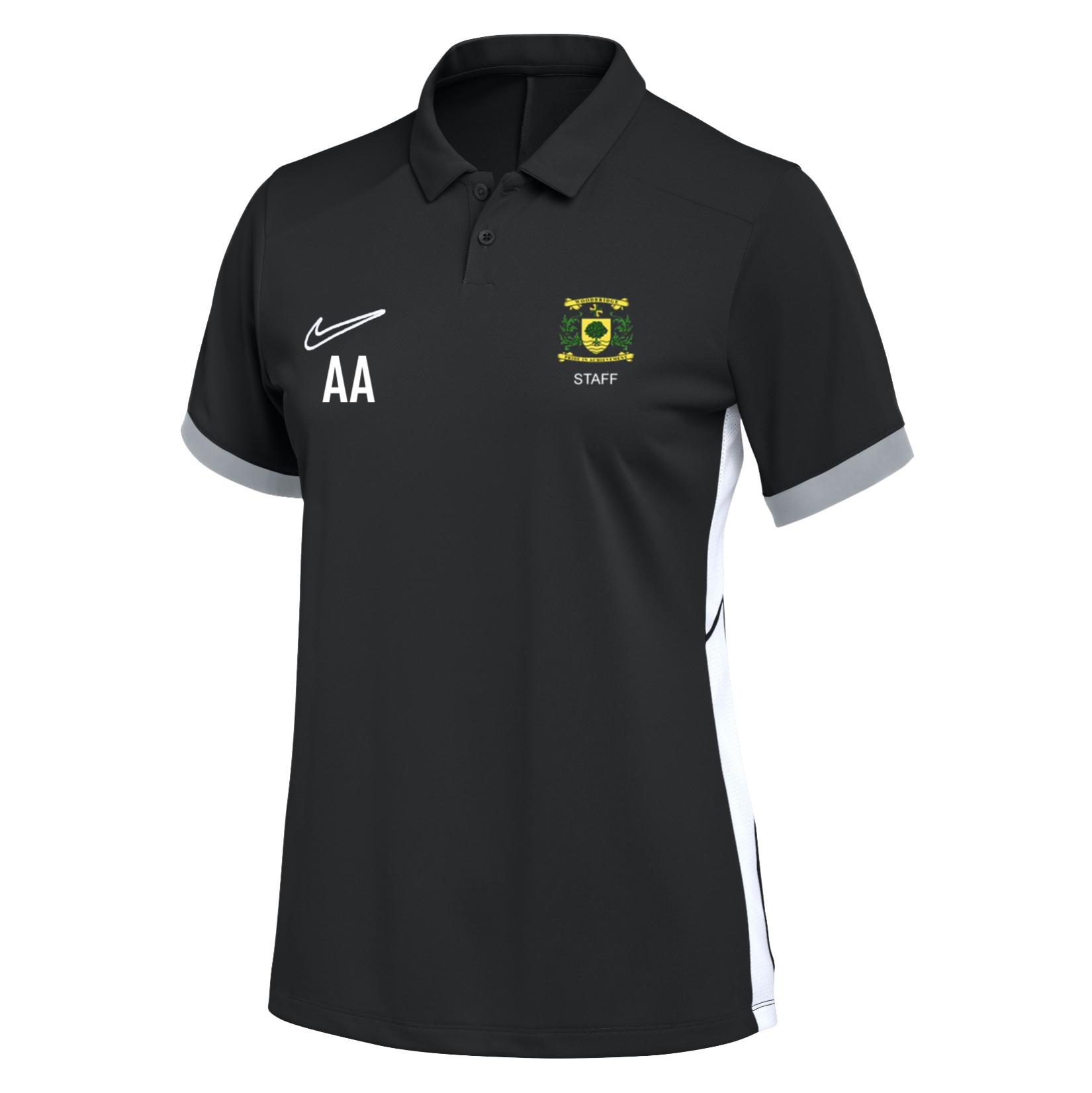 Nike Dri-FIT Academy 25 Polo (W) - Black/White/White